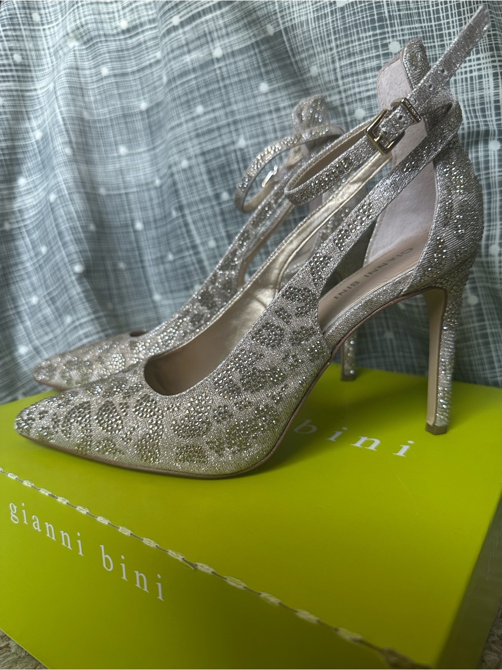 Gianni Bini Champagne  Pointed-Toe Ankle-Strap Pump